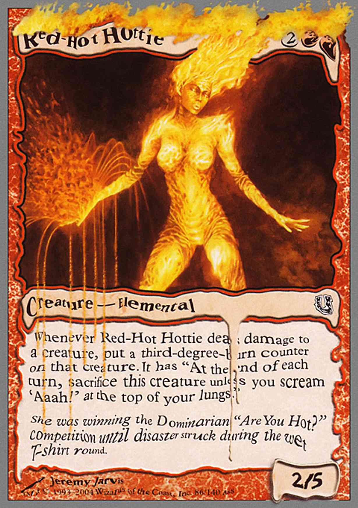 Red-Hot Hottie magic card front