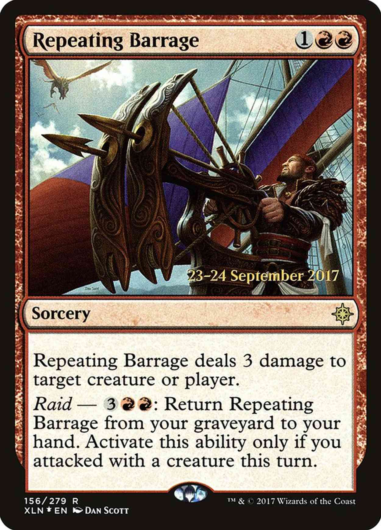 Repeating Barrage magic card front
