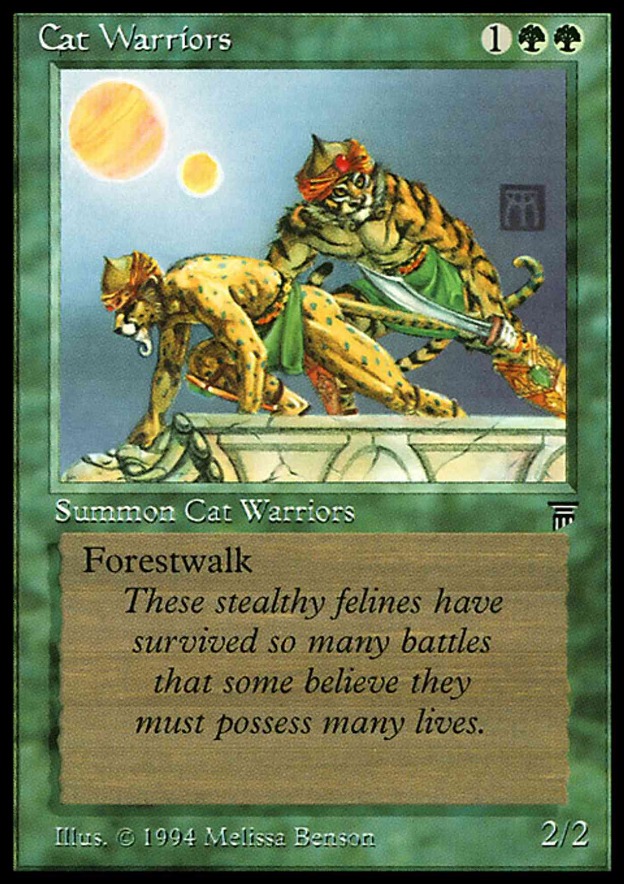 Cat Warriors magic card front