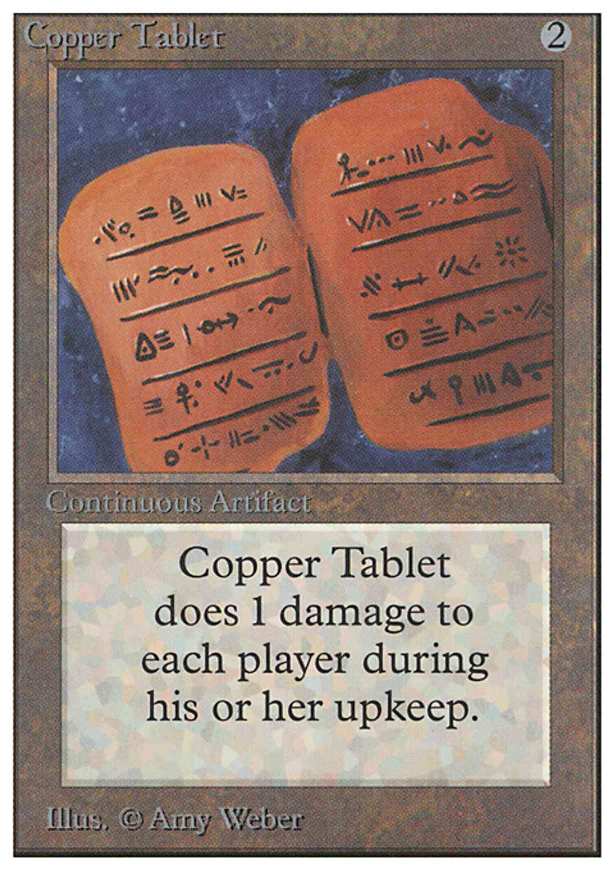 Copper Tablet magic card front