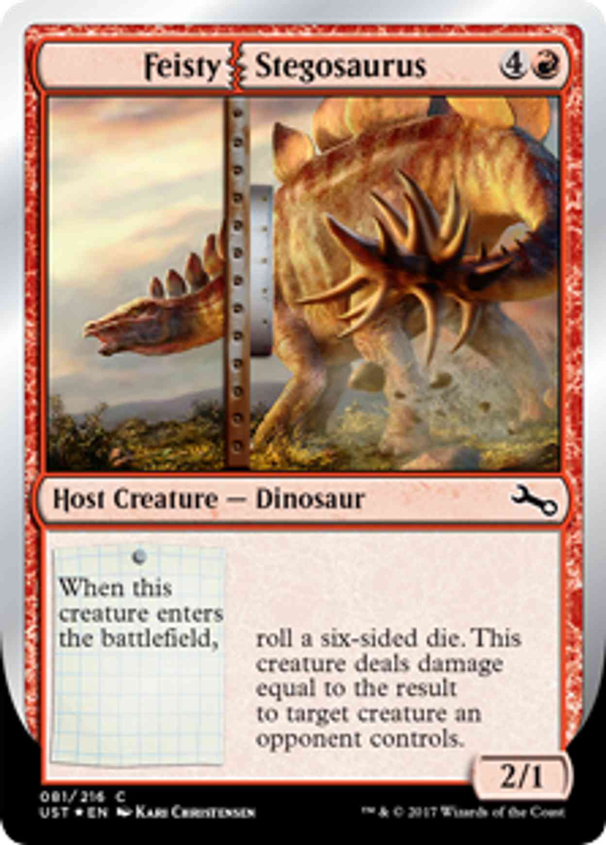 Feisty Stegosaurus magic card front