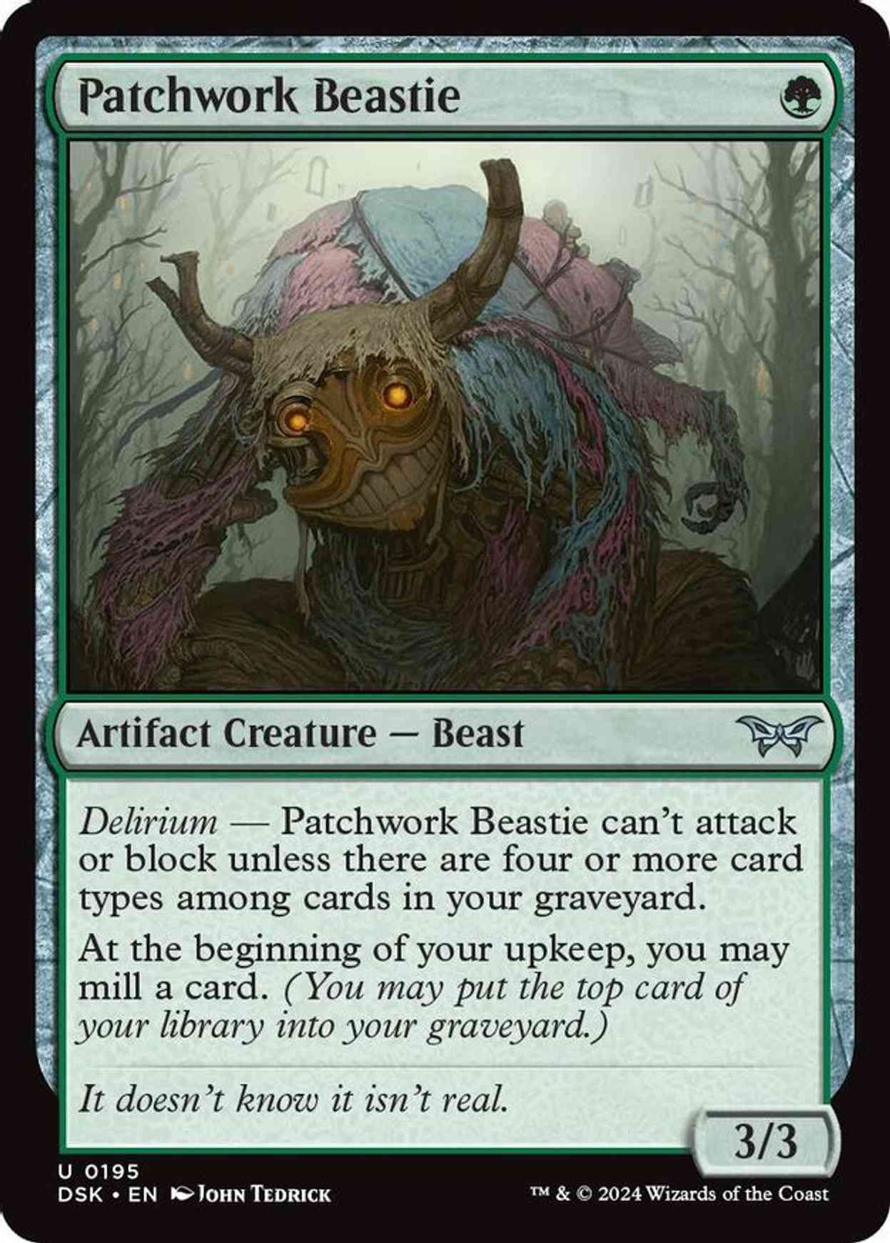 Patchwork Beastie magic card front