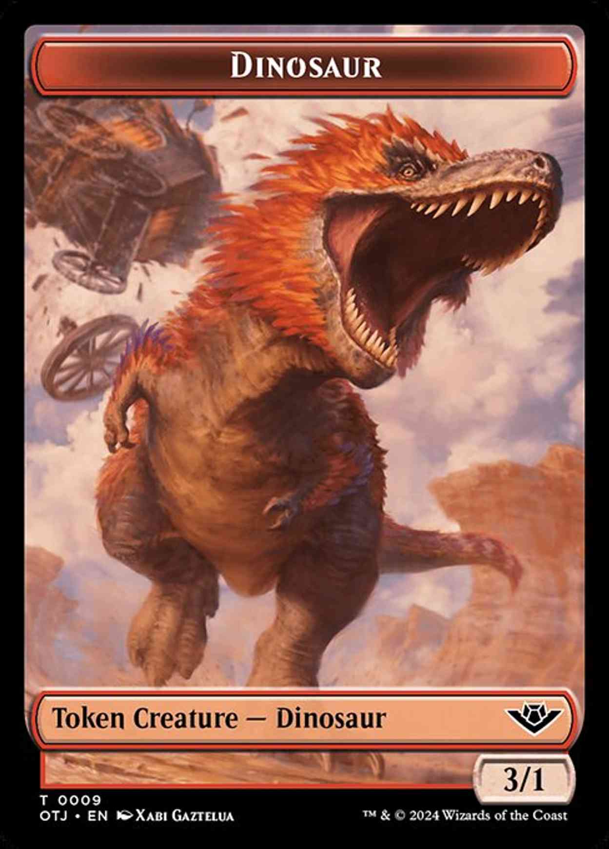 Dinosaur Token magic card front