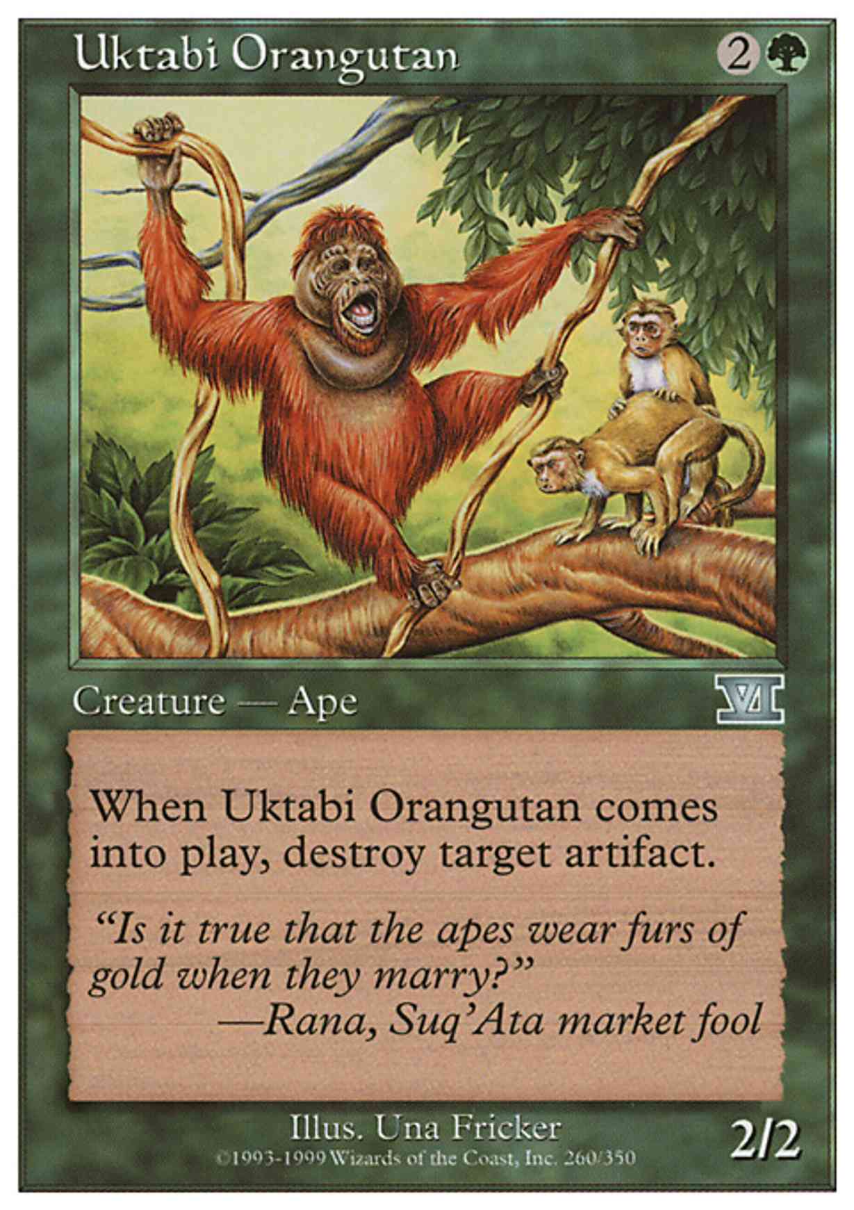 Uktabi Orangutan magic card front