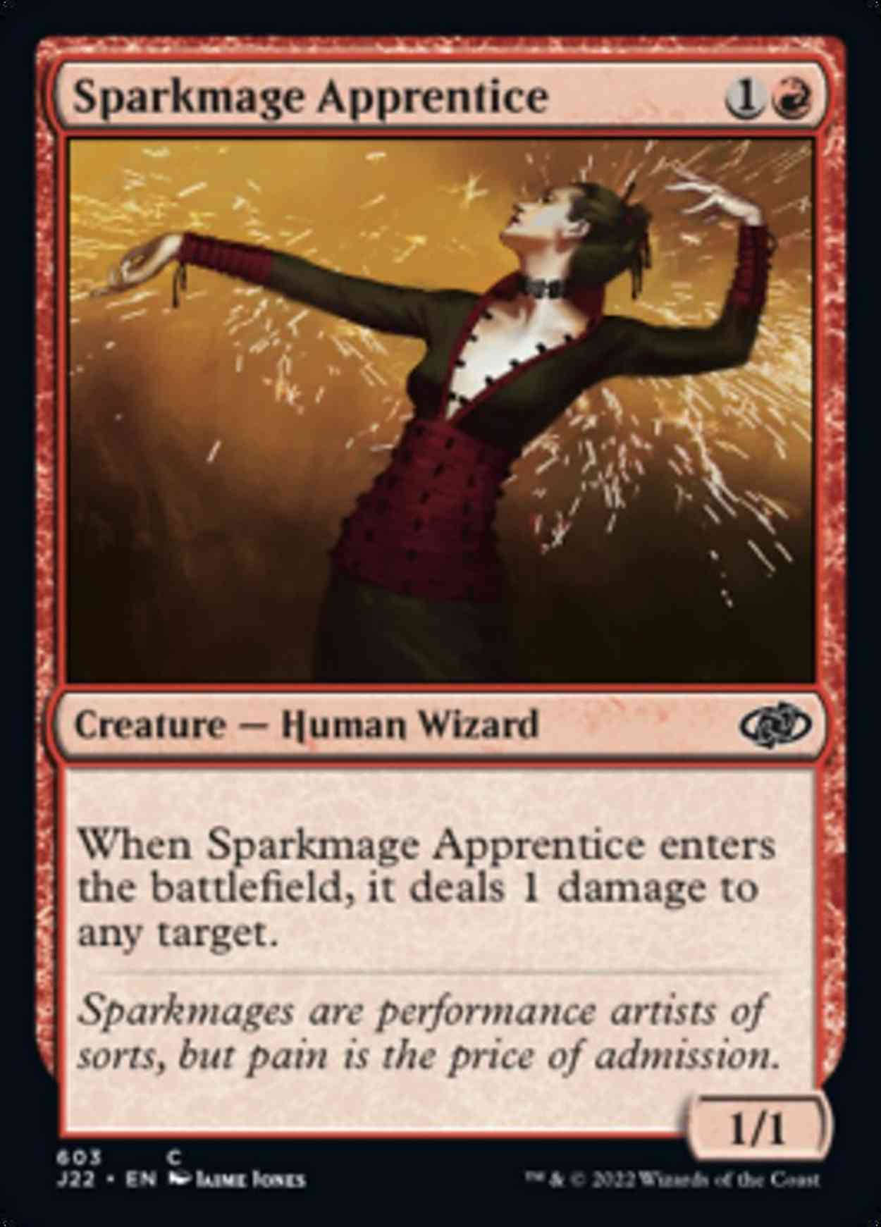 Sparkmage Apprentice magic card front