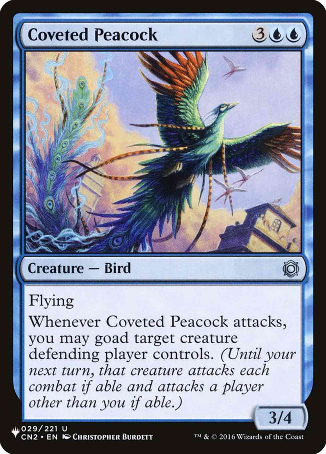 Coveted Peacock magic card front