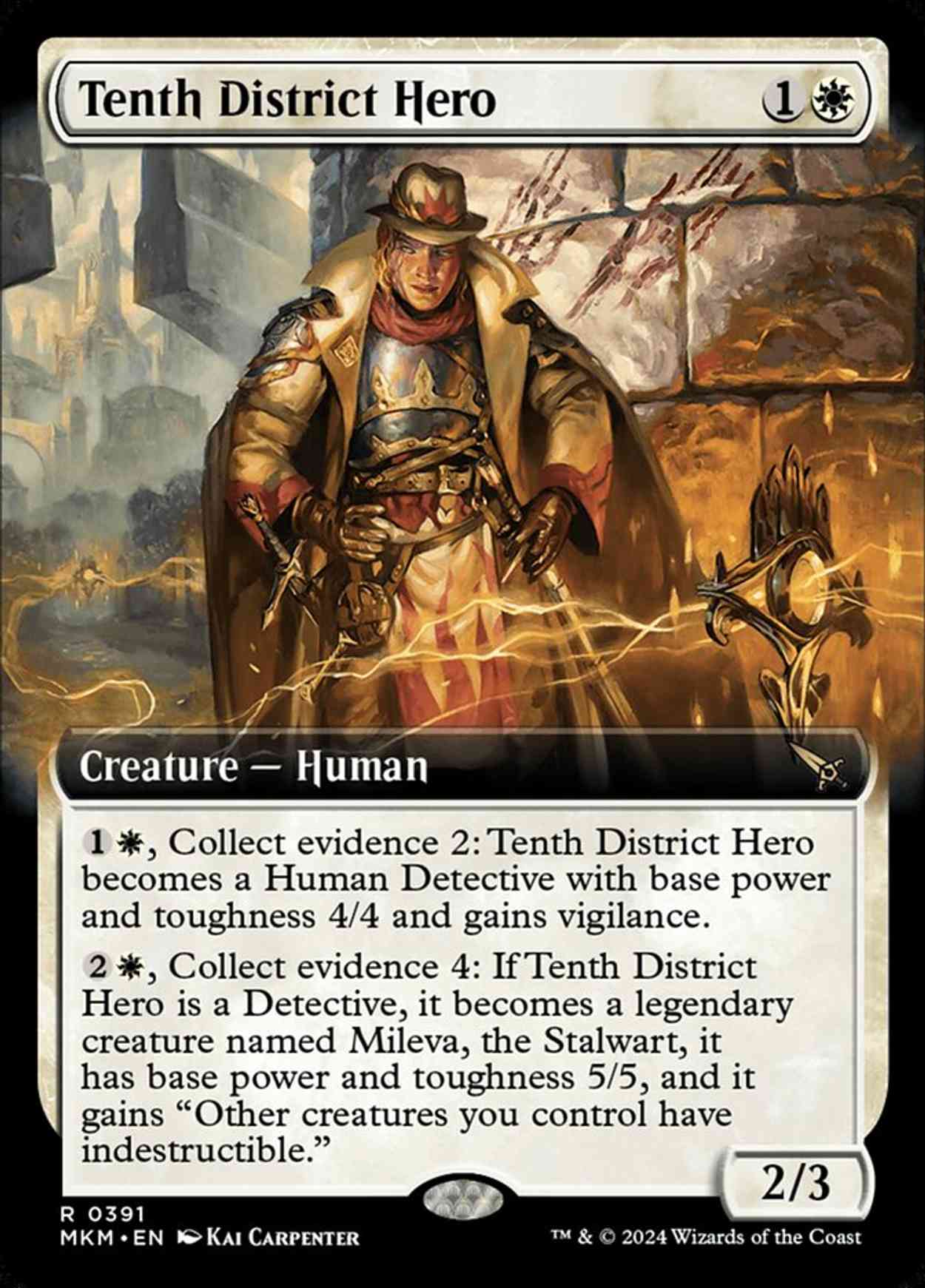 Tenth District Hero (Extended Art) magic card front