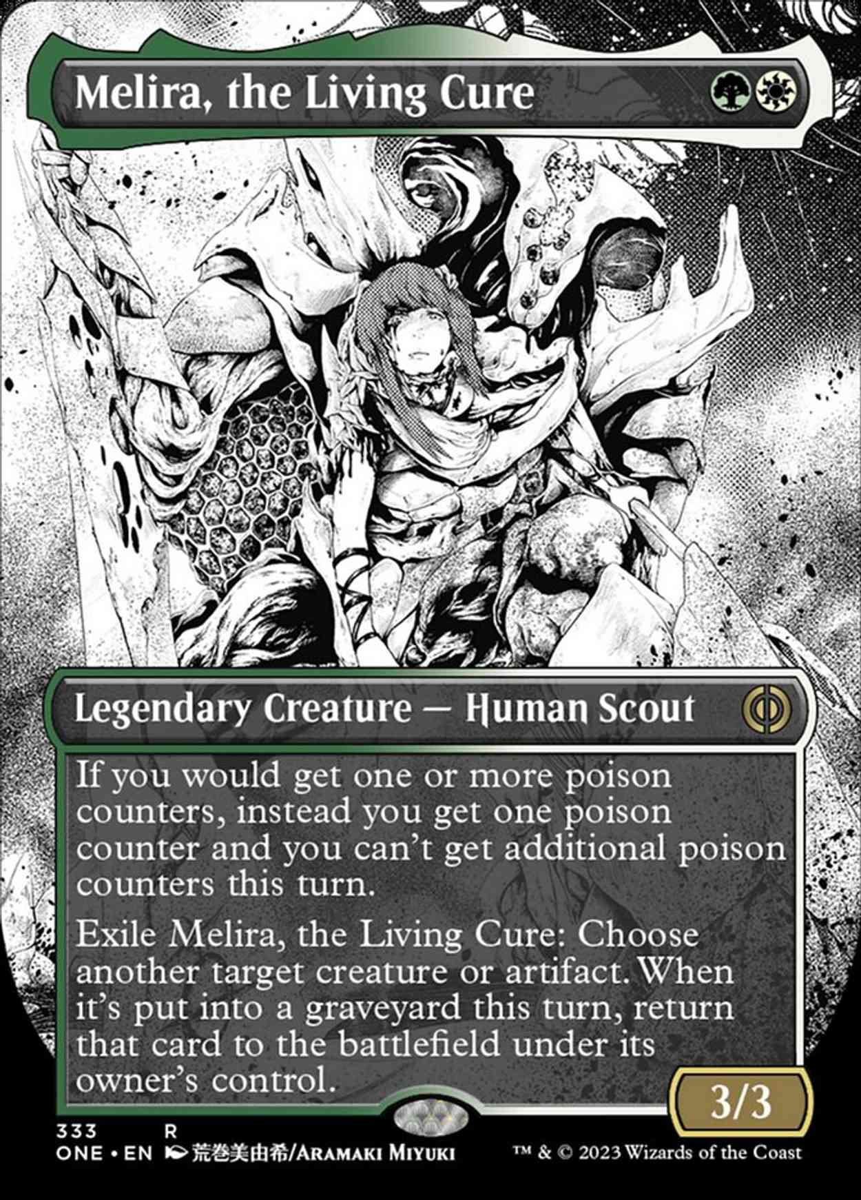 Melira, the Living Cure (Borderless) magic card front
