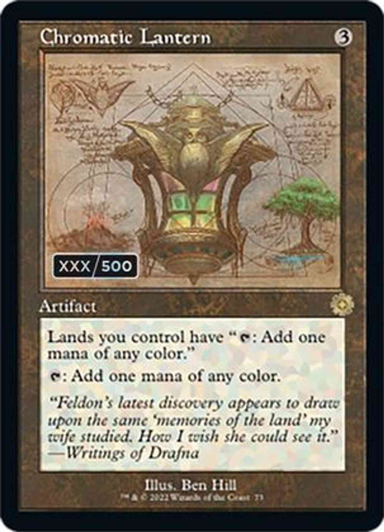 Chromatic Lantern (Schematic) (Serial Numbered) magic card front