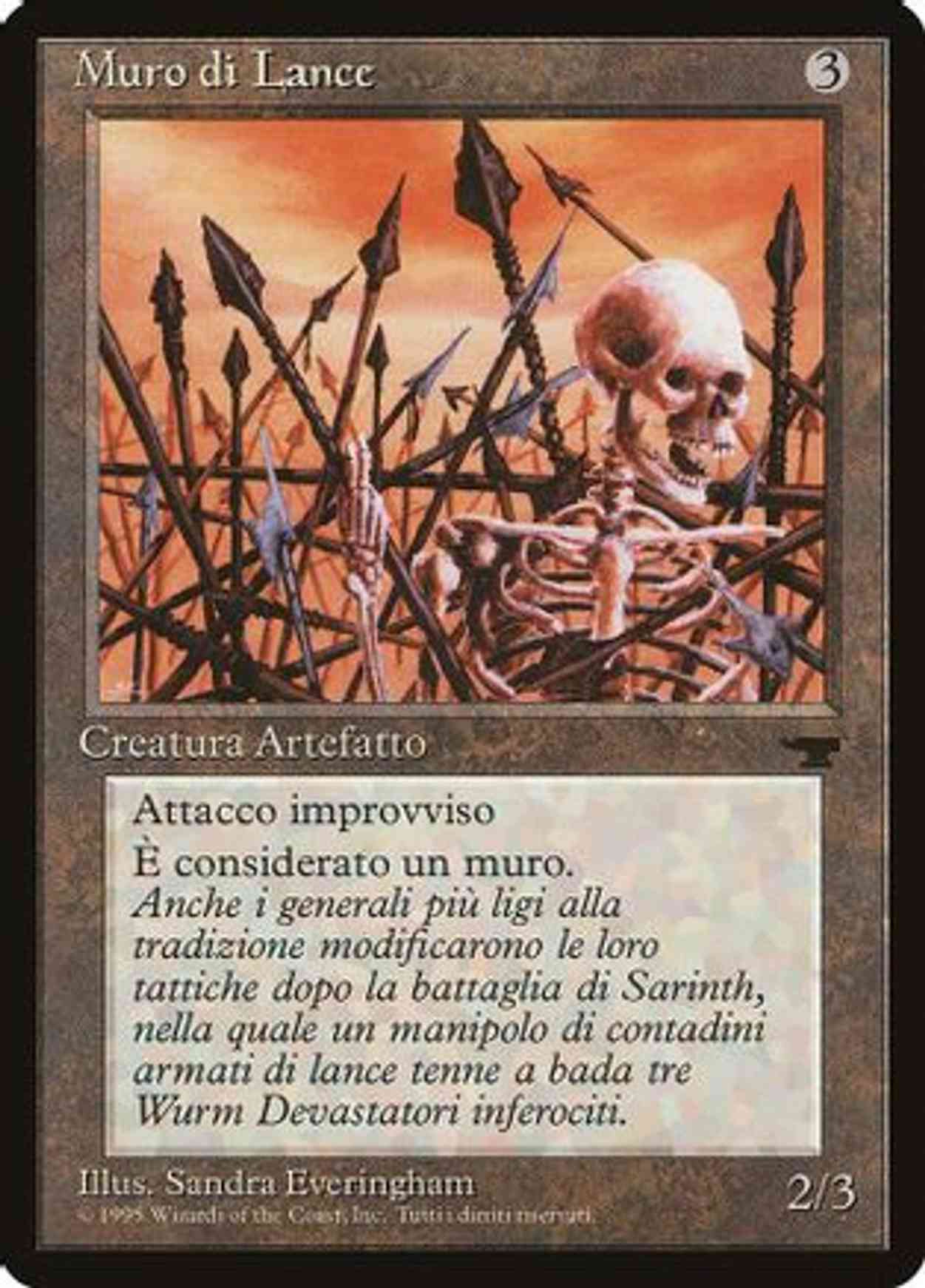 Wall of Spears (Italian) - "Muro di Lance" magic card front