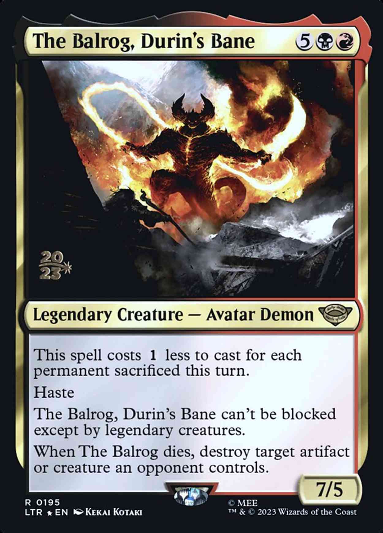 The Balrog, Durin's Bane magic card front