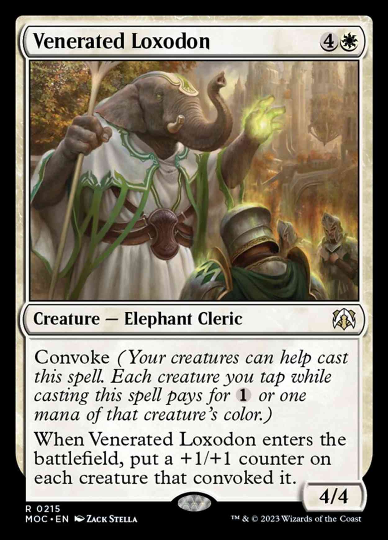 Venerated Loxodon magic card front