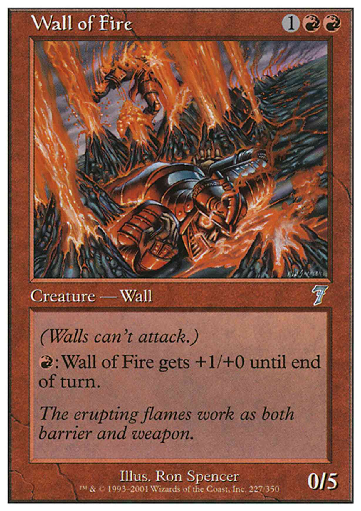 Wall of Fire magic card front