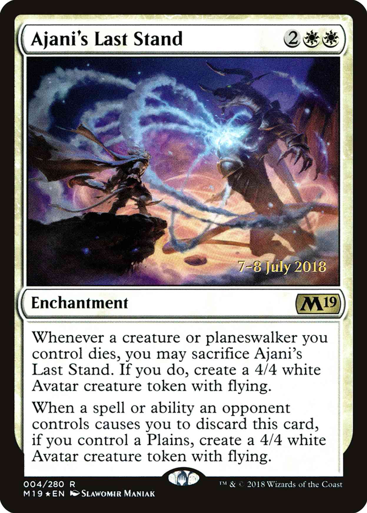 Ajani's Last Stand magic card front
