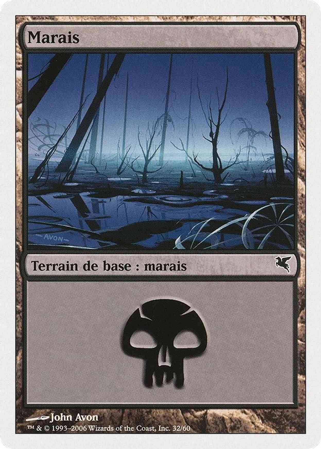 Swamp (French) - "Marais" (A32) magic card front