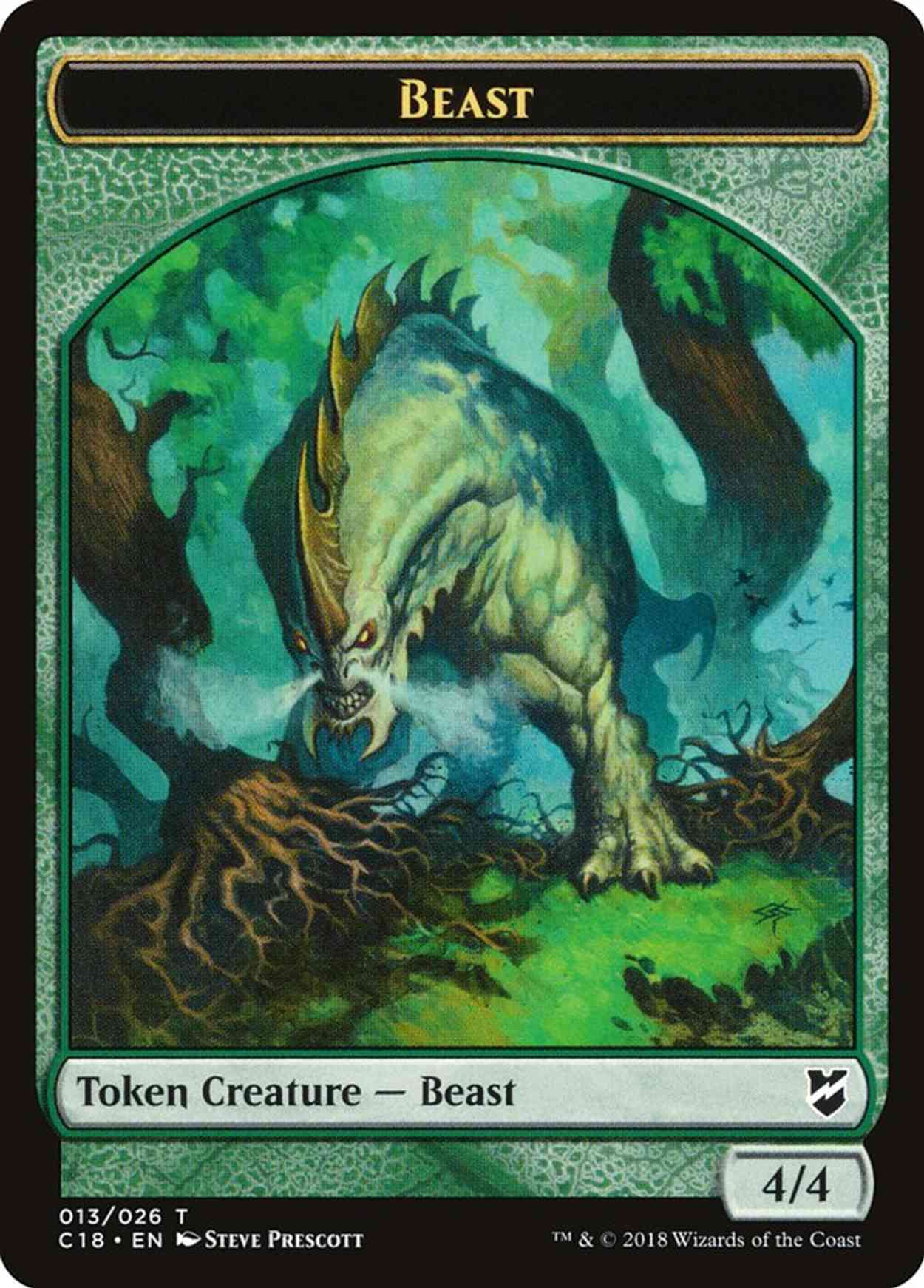Beast (013) // Plant Double-sided Token magic card front