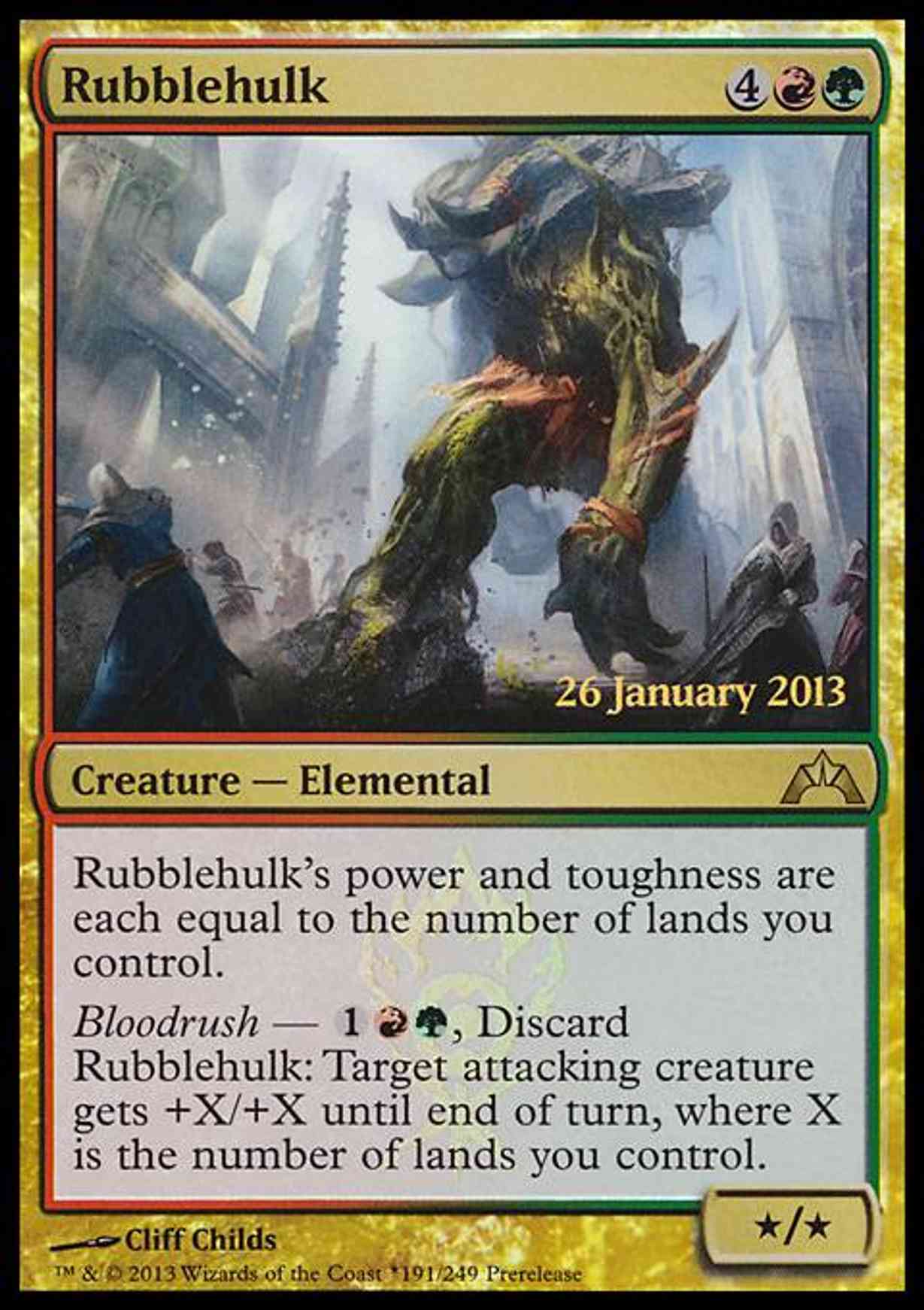 Rubblehulk magic card front