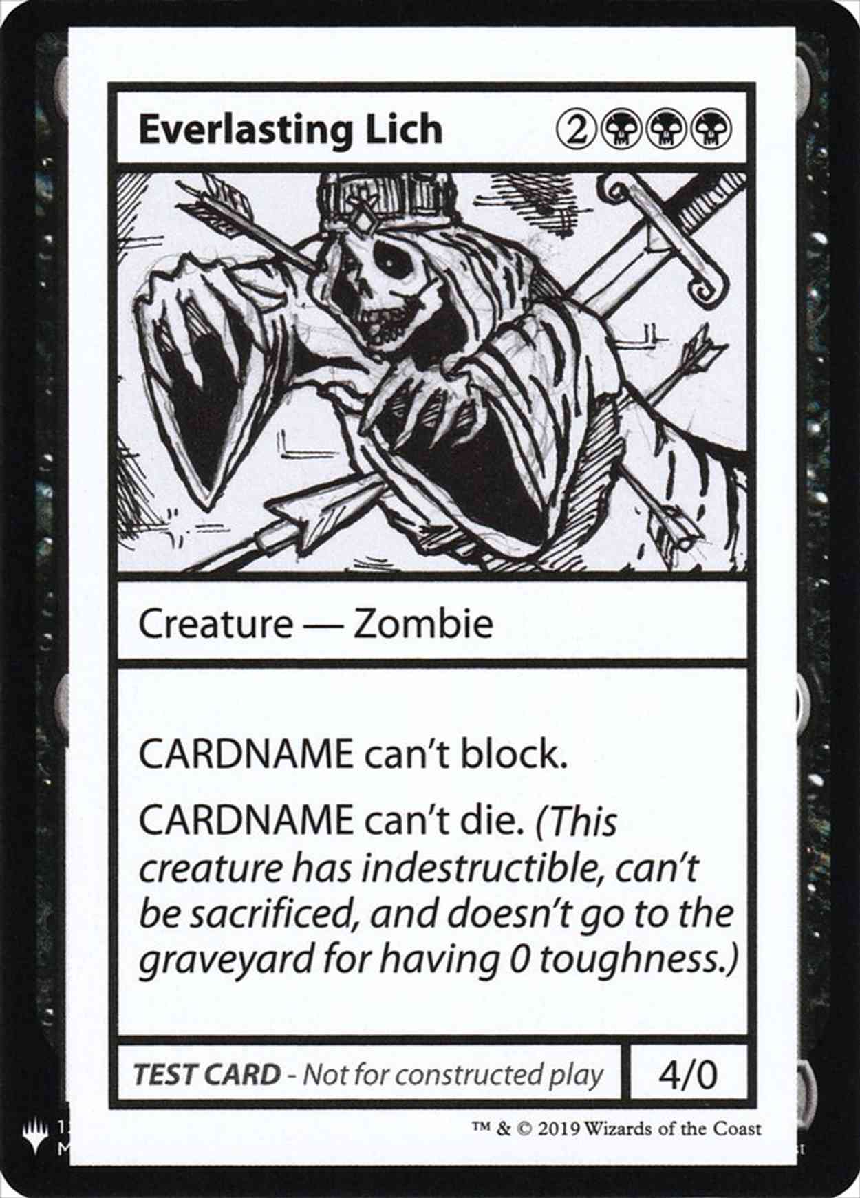Everlasting Lich magic card front