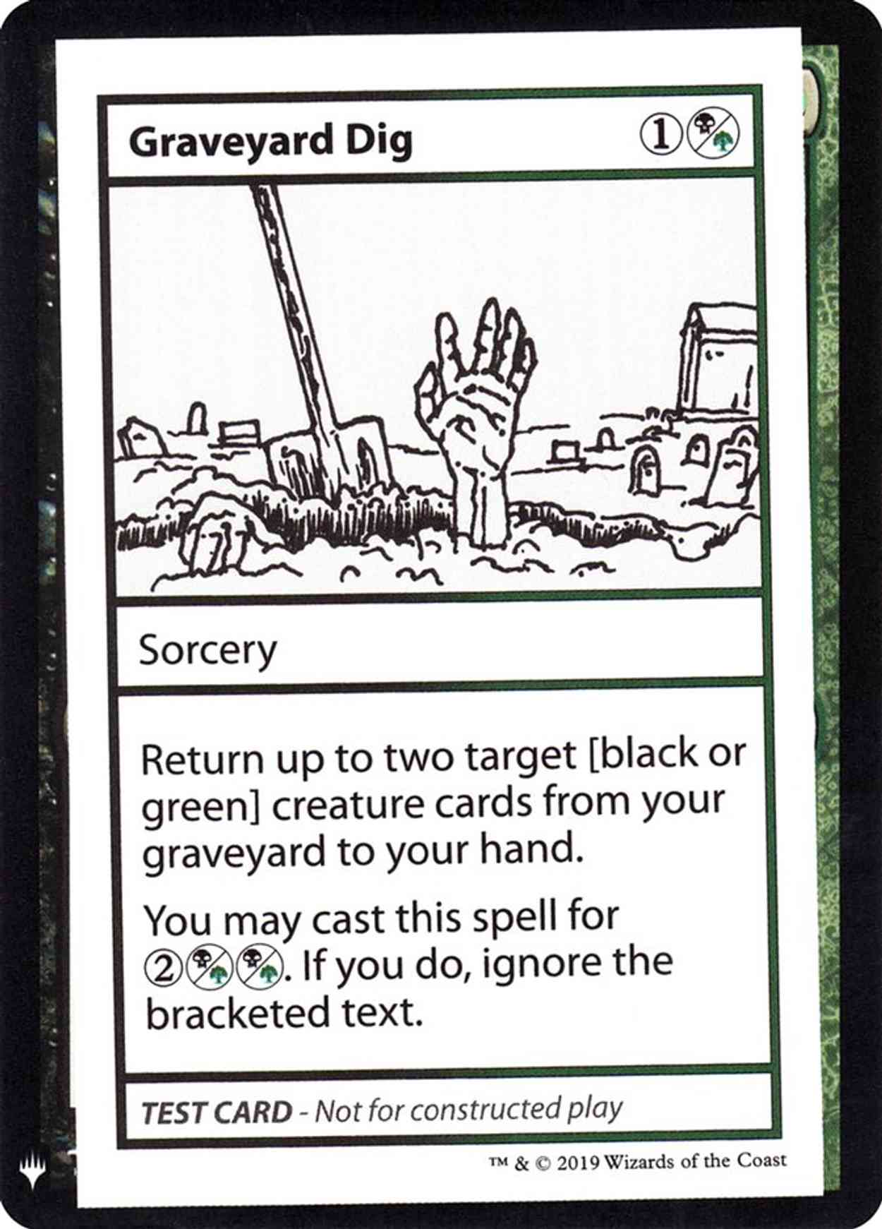 Graveyard Dig magic card front