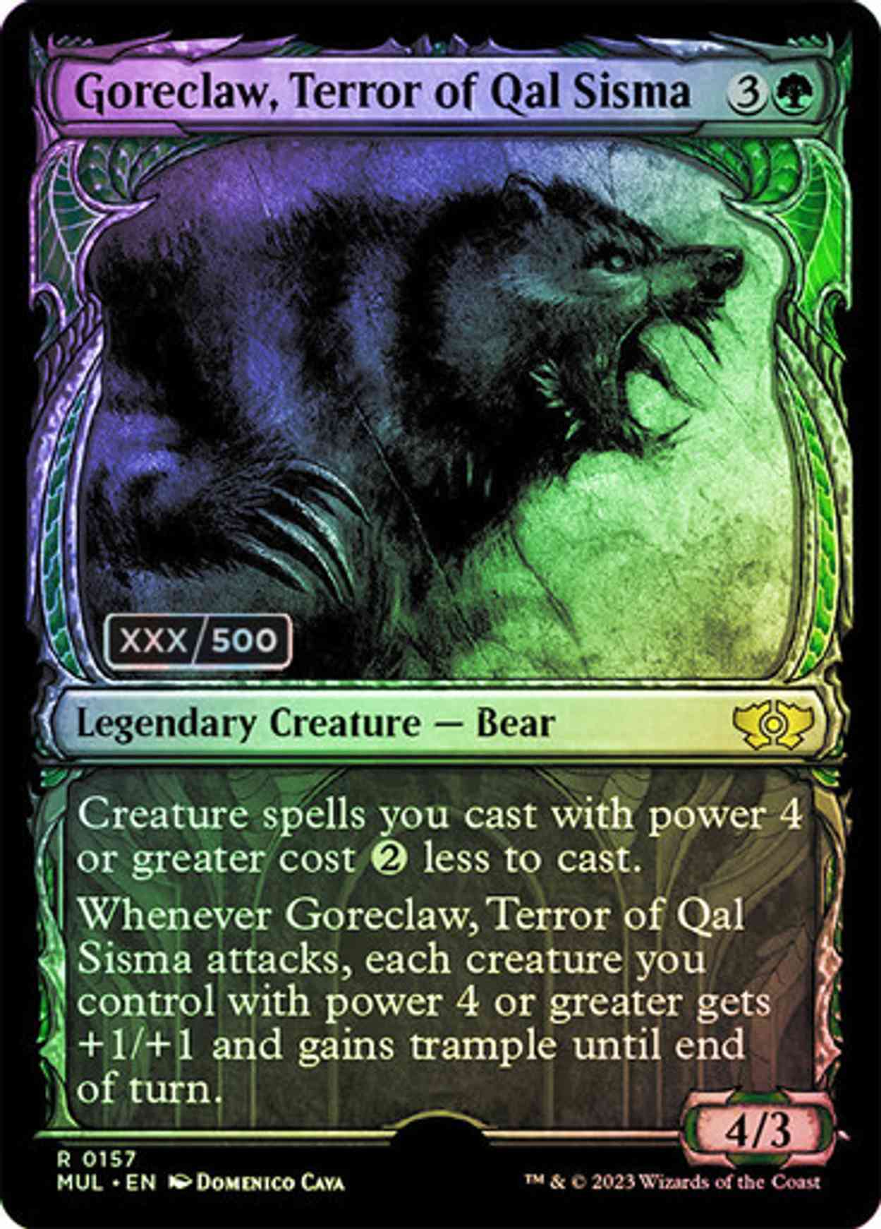 Goreclaw, Terror of Qal Sisma (Serialized) magic card front