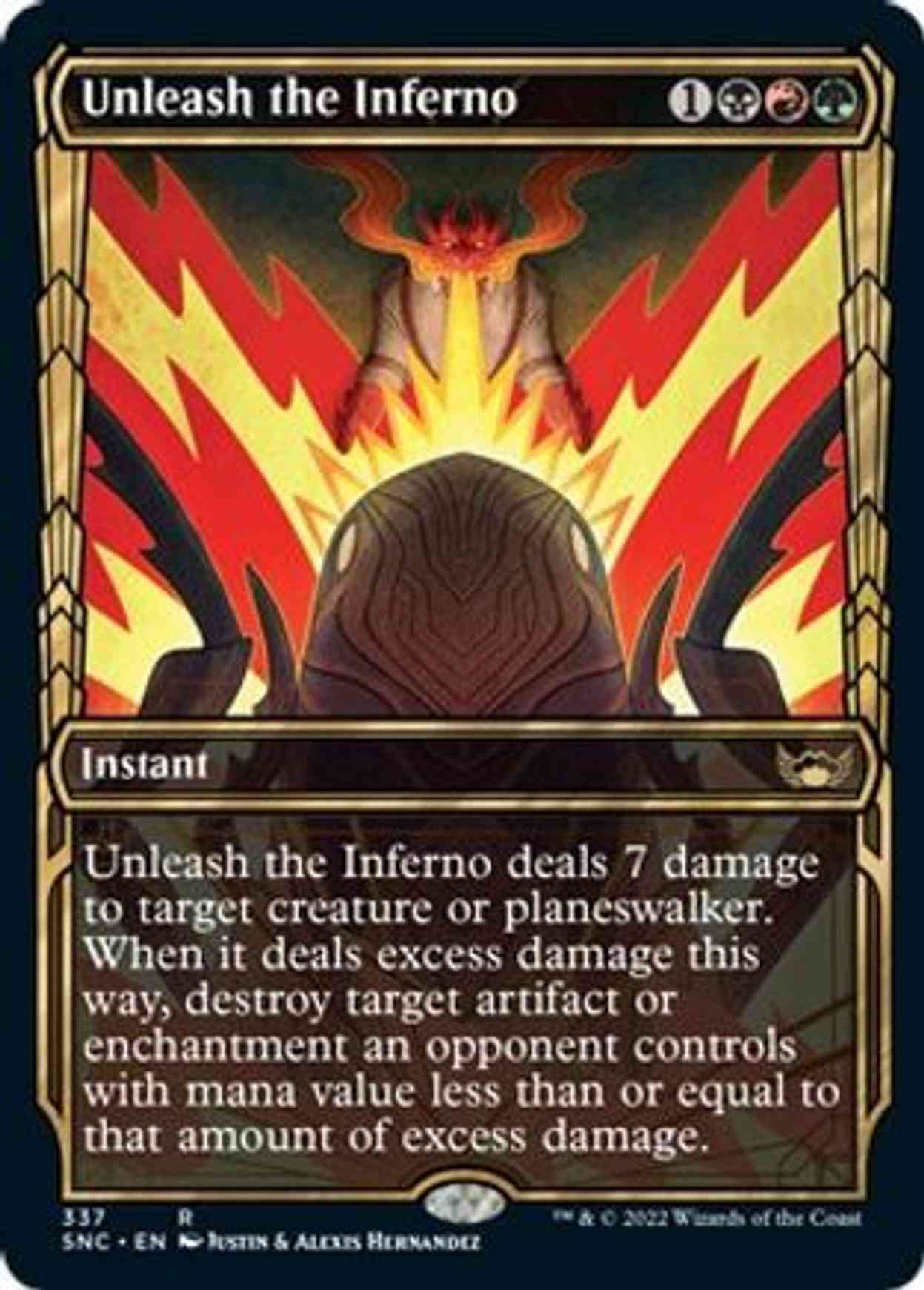 Unleash the Inferno (Showcase) magic card front