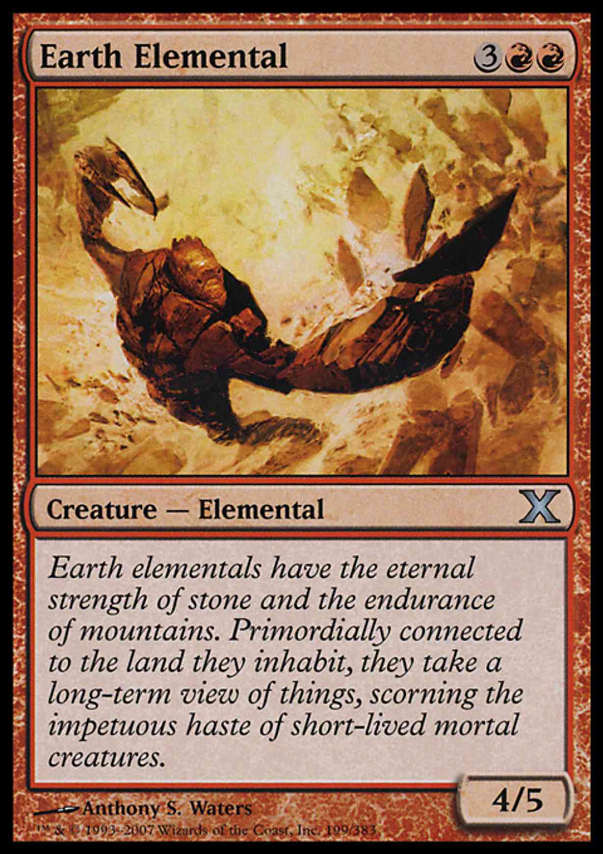 Earth Elemental magic card front