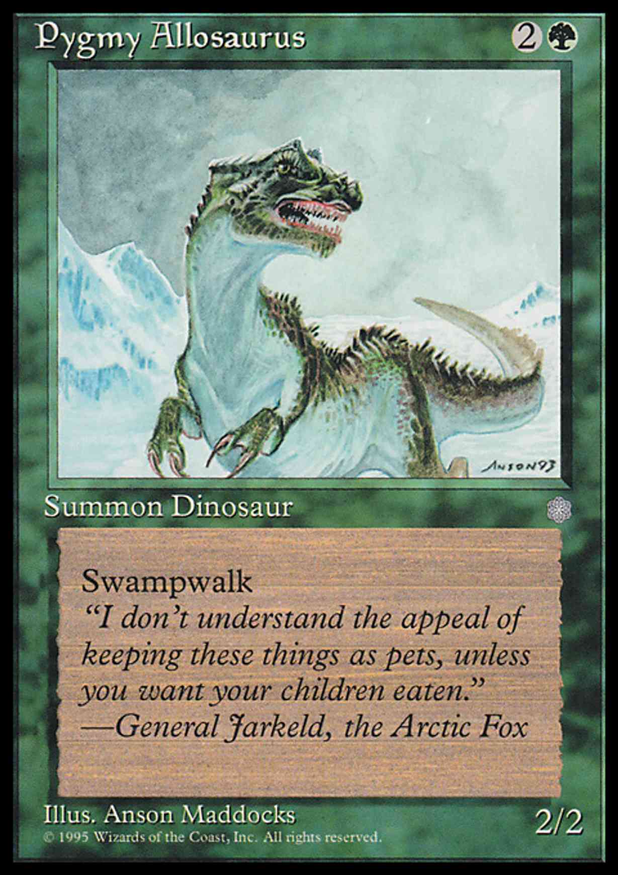 Pygmy Allosaurus magic card front