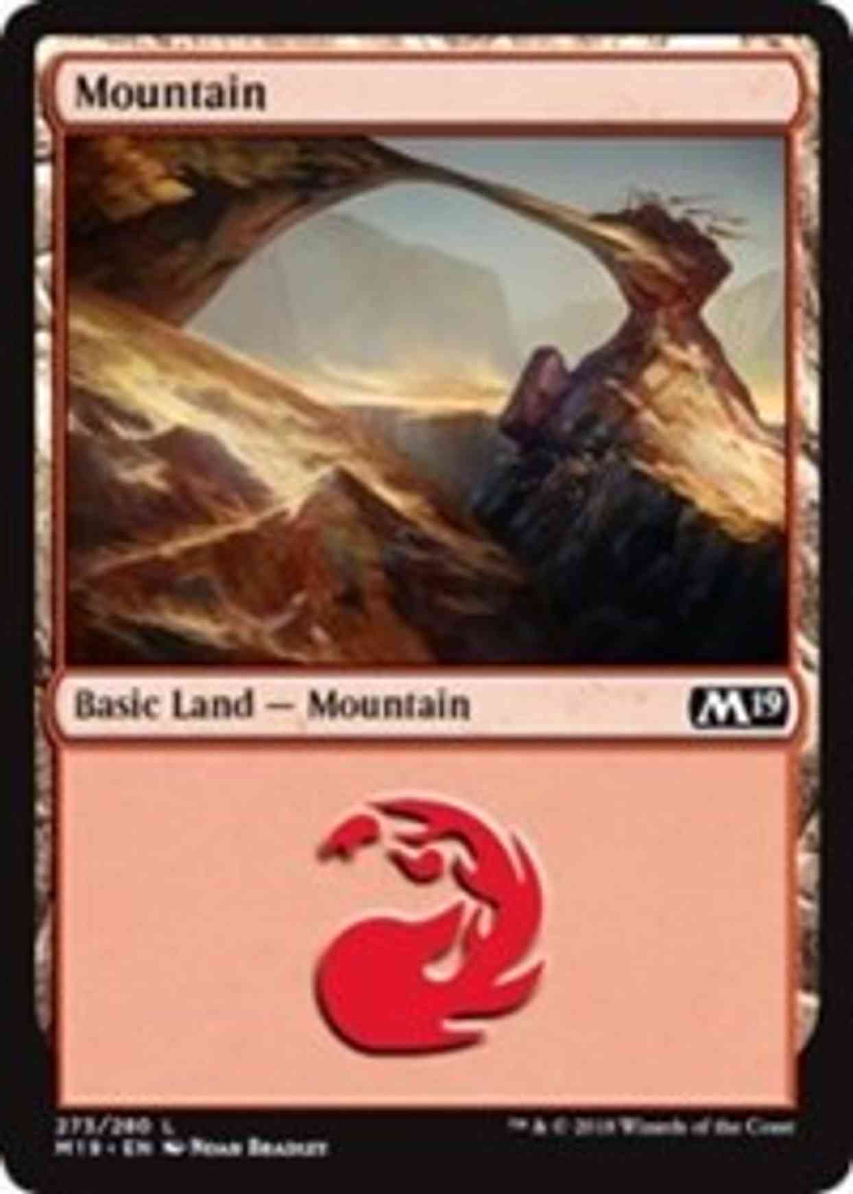 Mountain magic card front