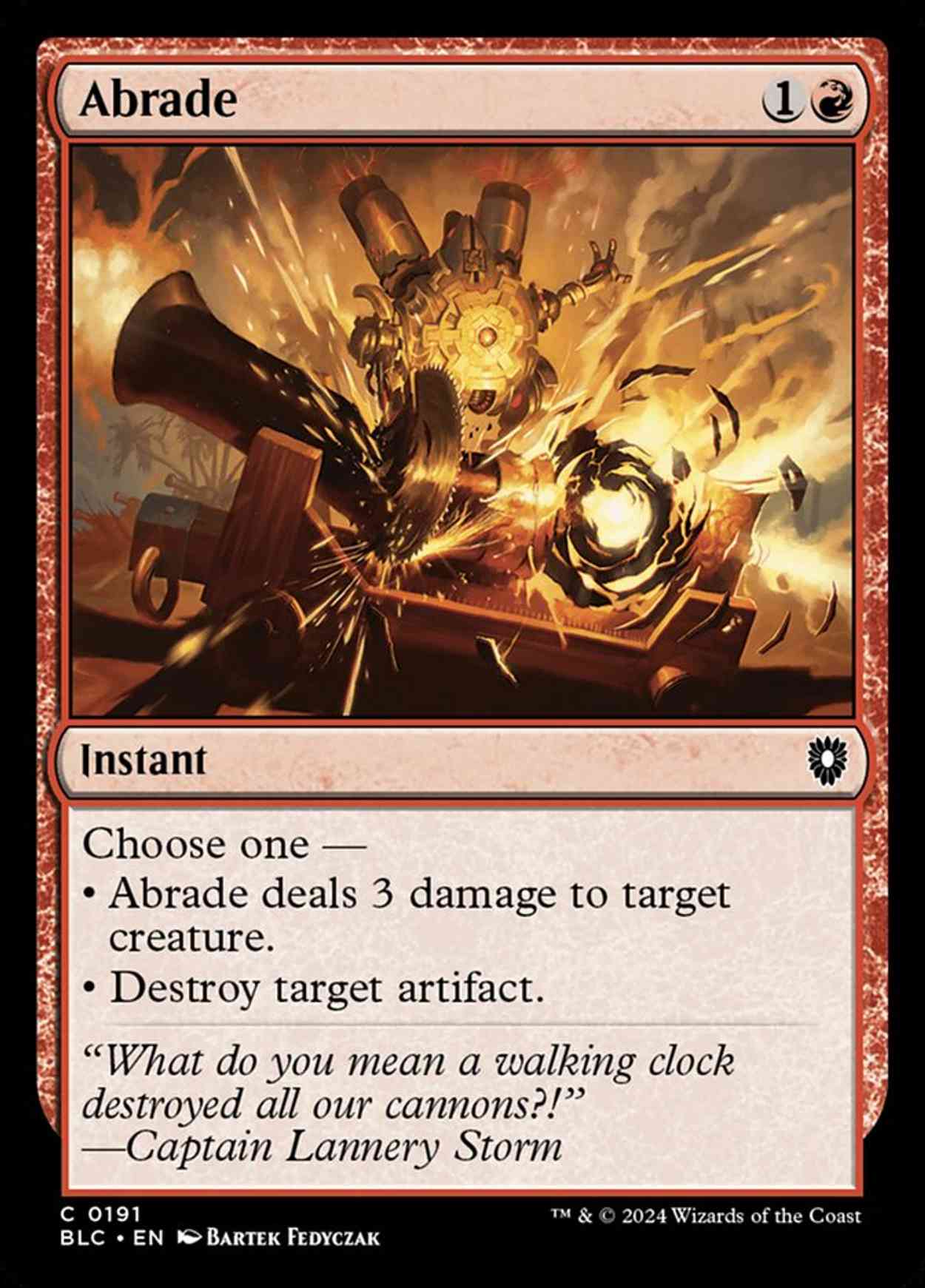 Abrade magic card front