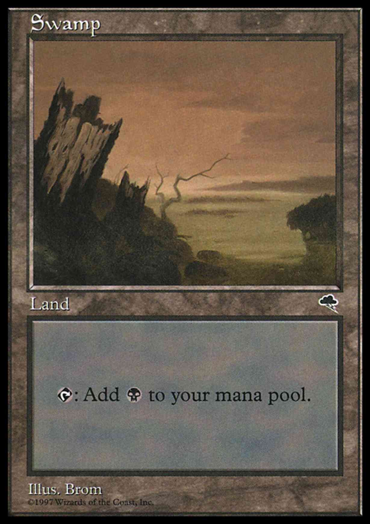 Swamp (Vertical Log) magic card front
