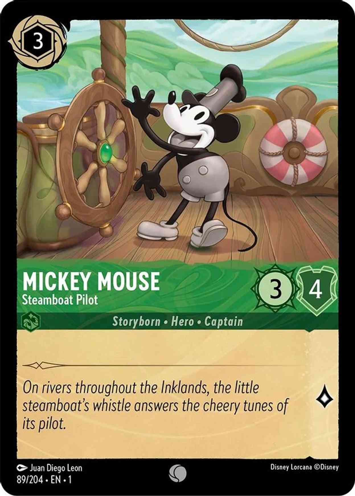 Mickey Mouse - Steamboat Pilot magic card front