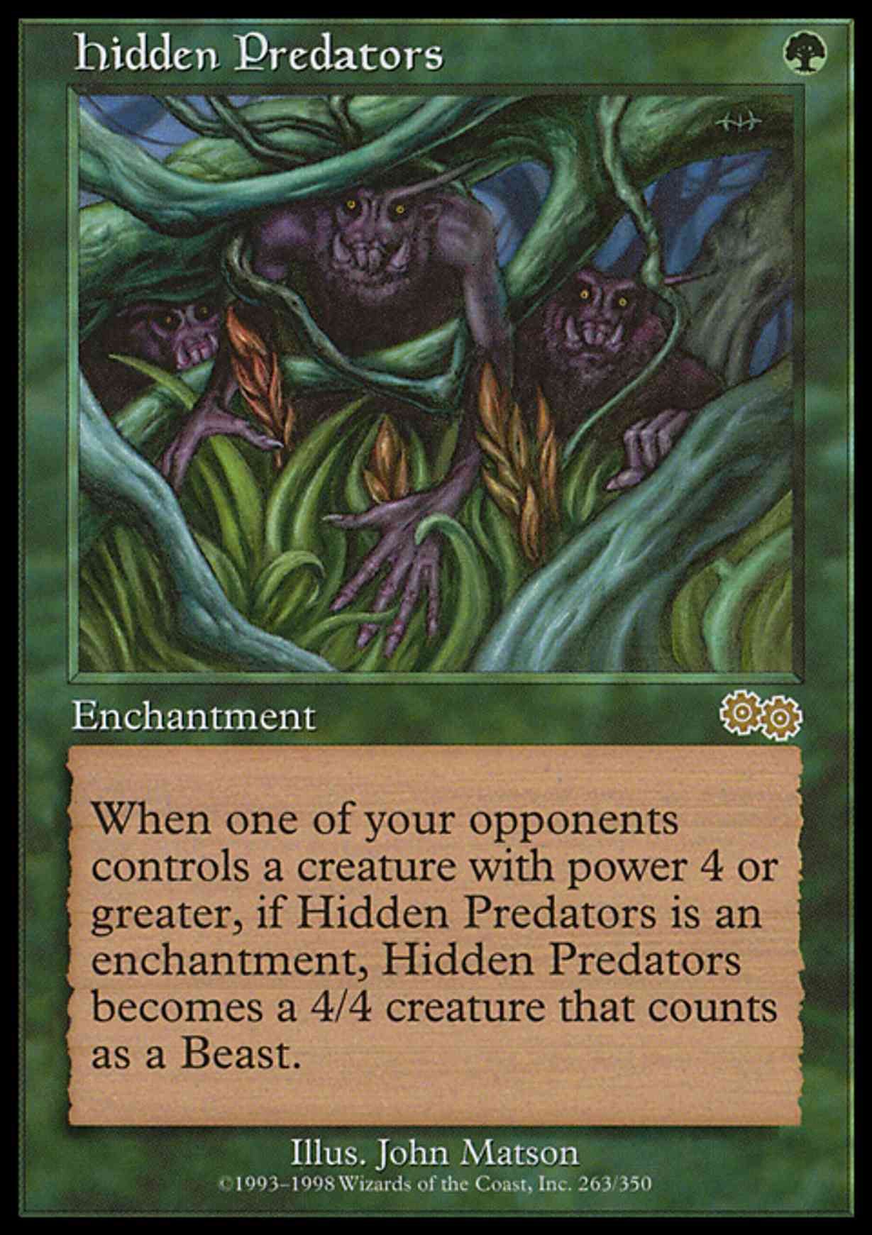 Hidden Predators magic card front