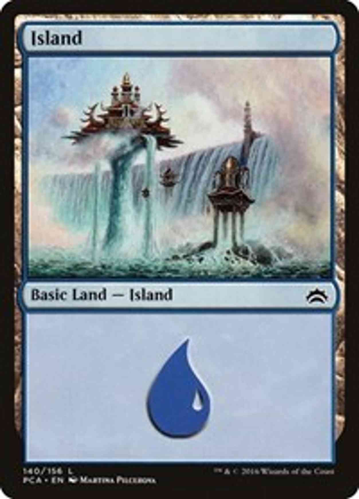 Island (140) magic card front