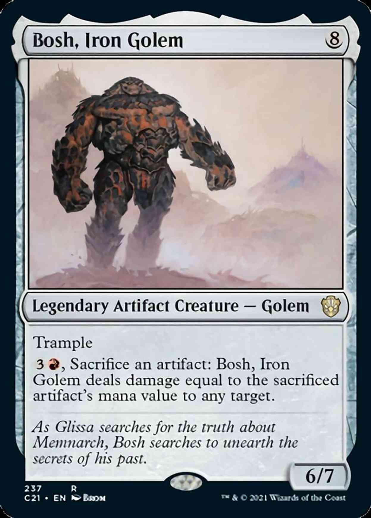 Bosh, Iron Golem magic card front
