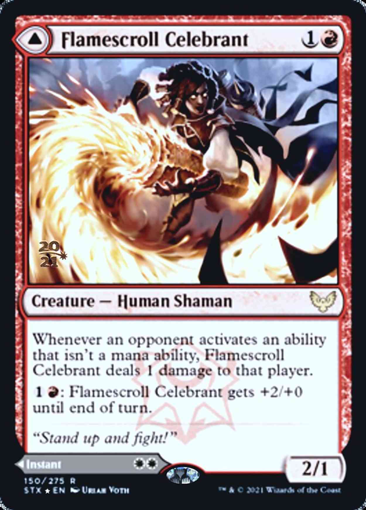 Flamescroll Celebrant magic card front