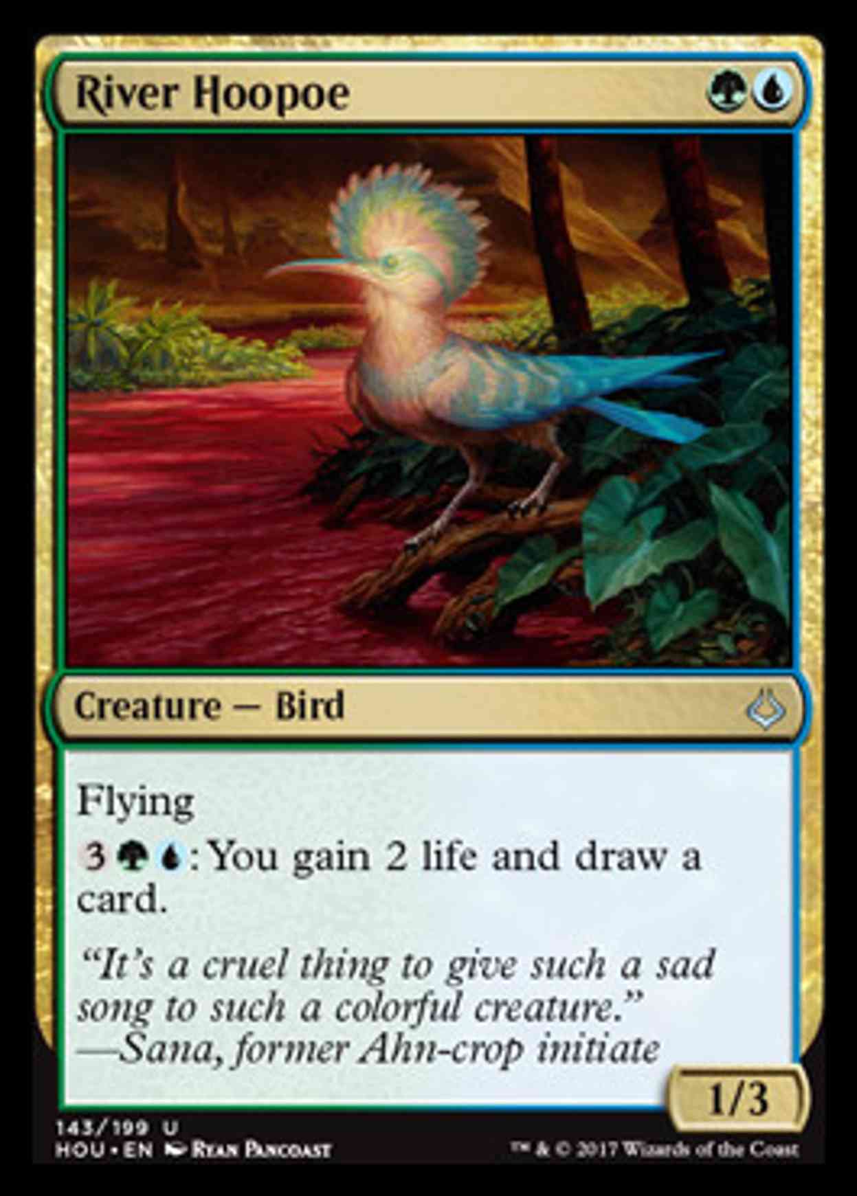 River Hoopoe magic card front