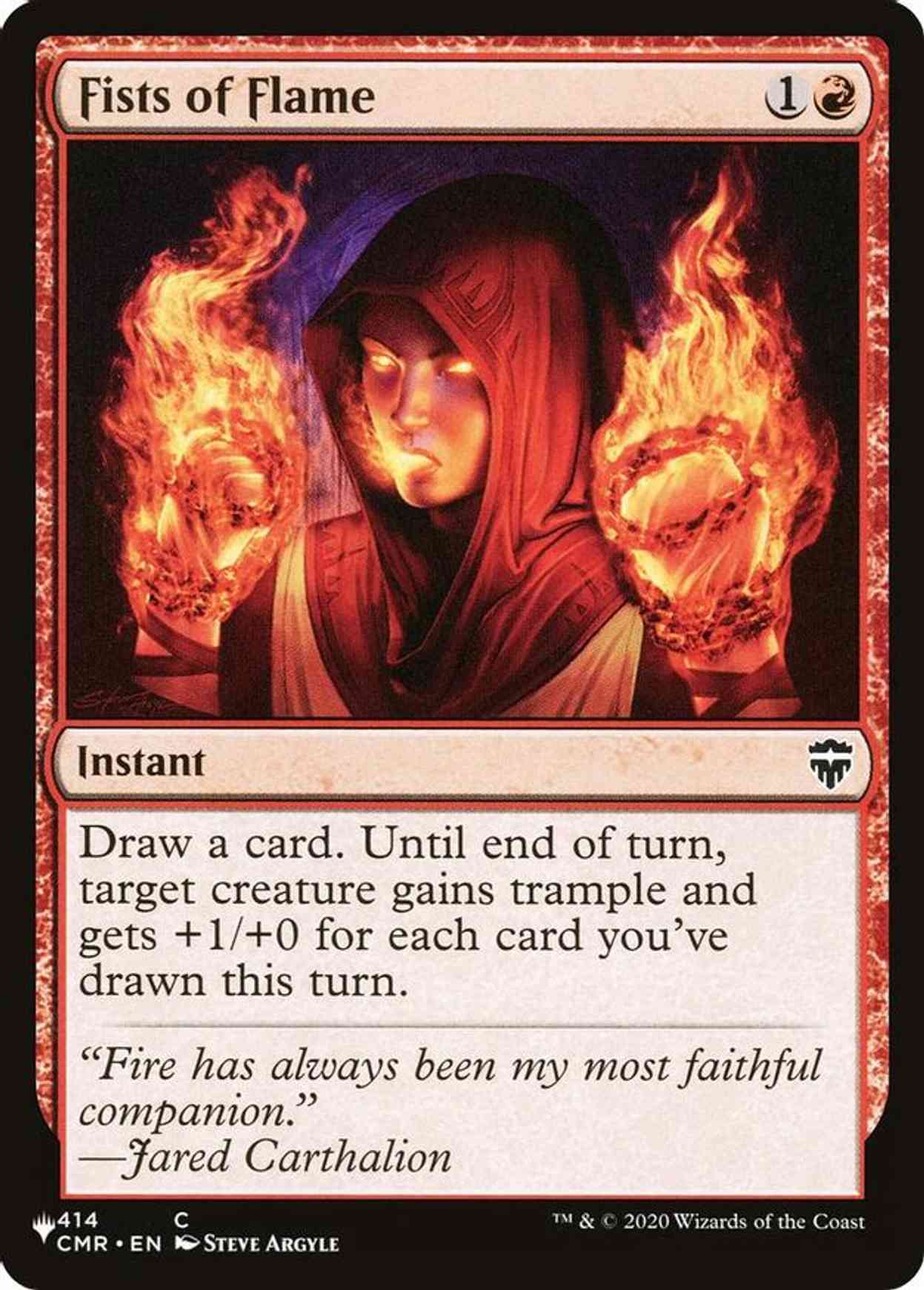 Fists of Flame magic card front