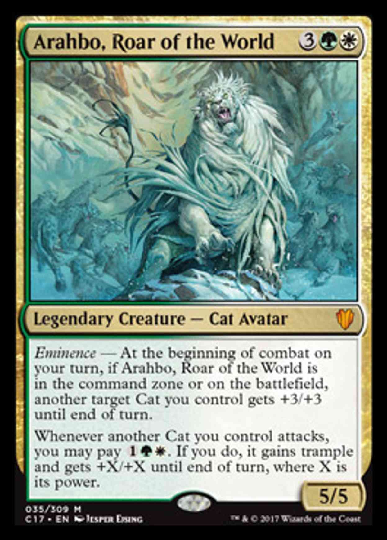 Arahbo, Roar of the World magic card front