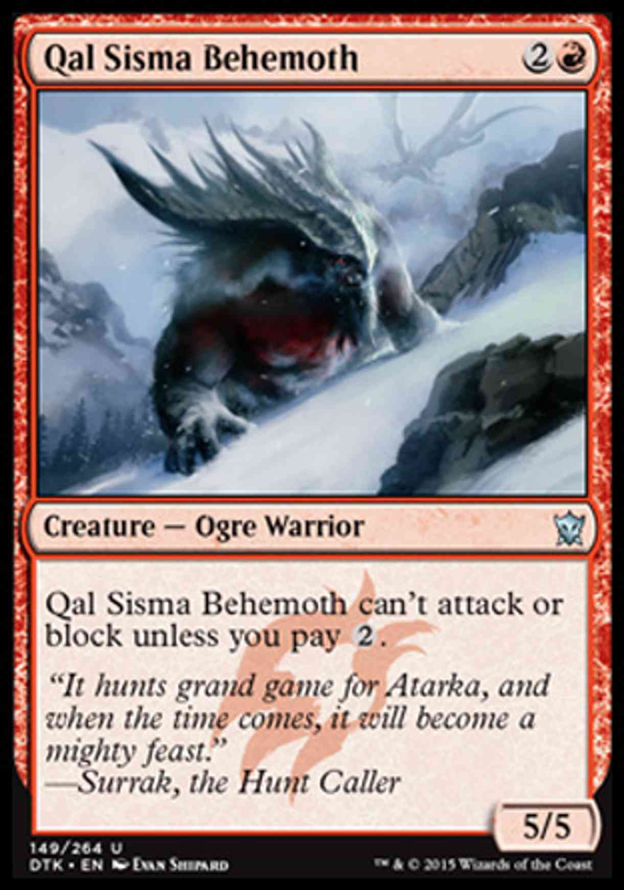 Qal Sisma Behemoth magic card front