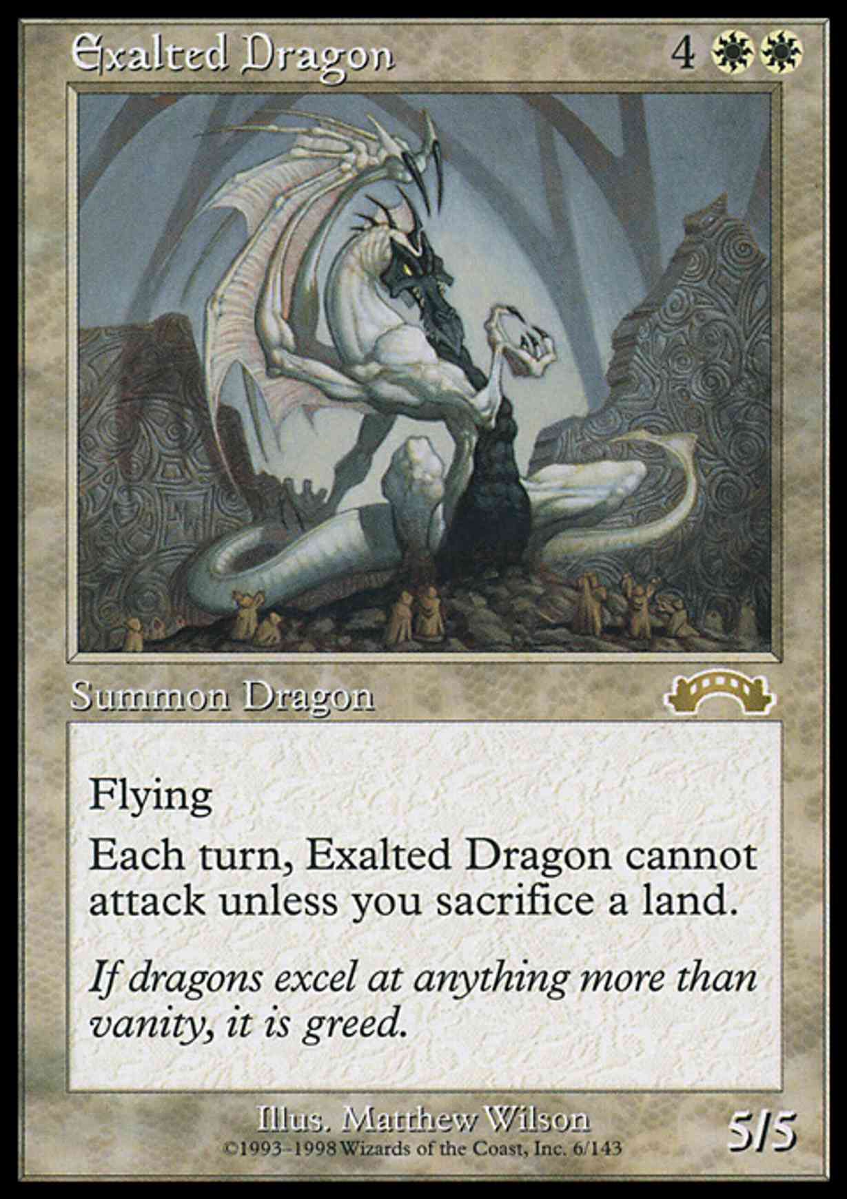 Exalted Dragon magic card front