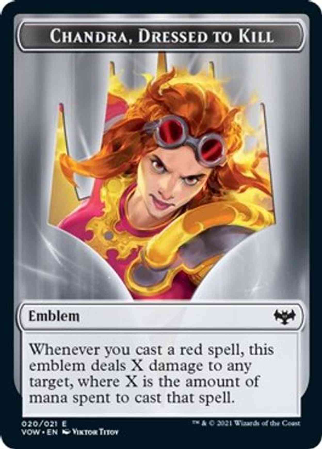 Emblem - Chandra, Dressed to Kill magic card front