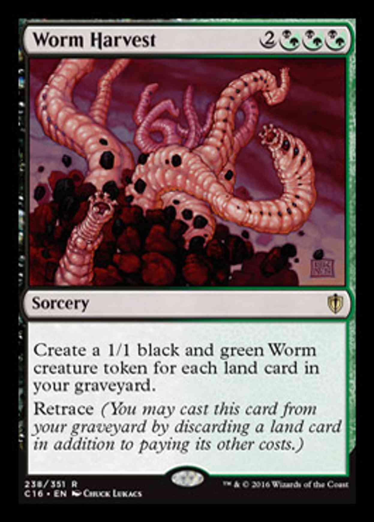 Worm Harvest magic card front
