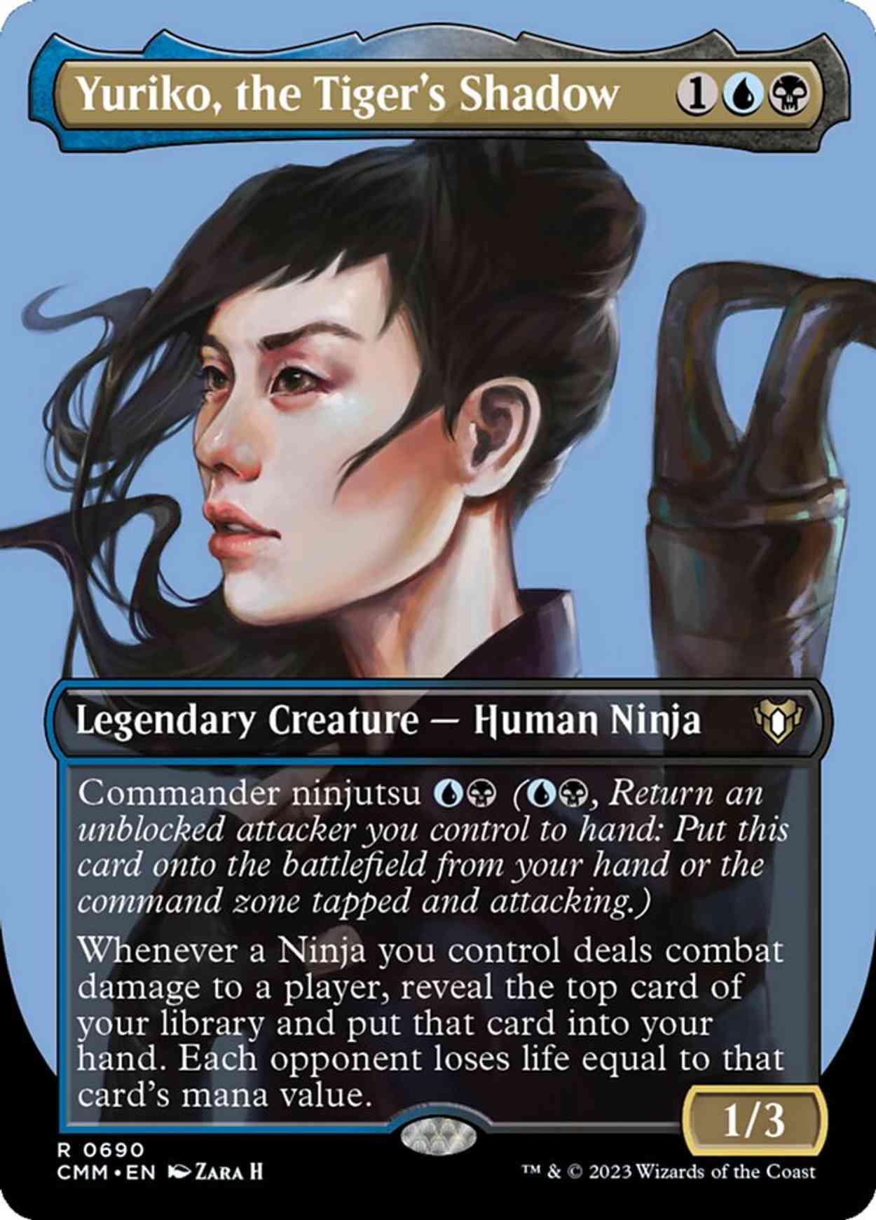 Yuriko, the Tiger's Shadow (Borderless) magic card front