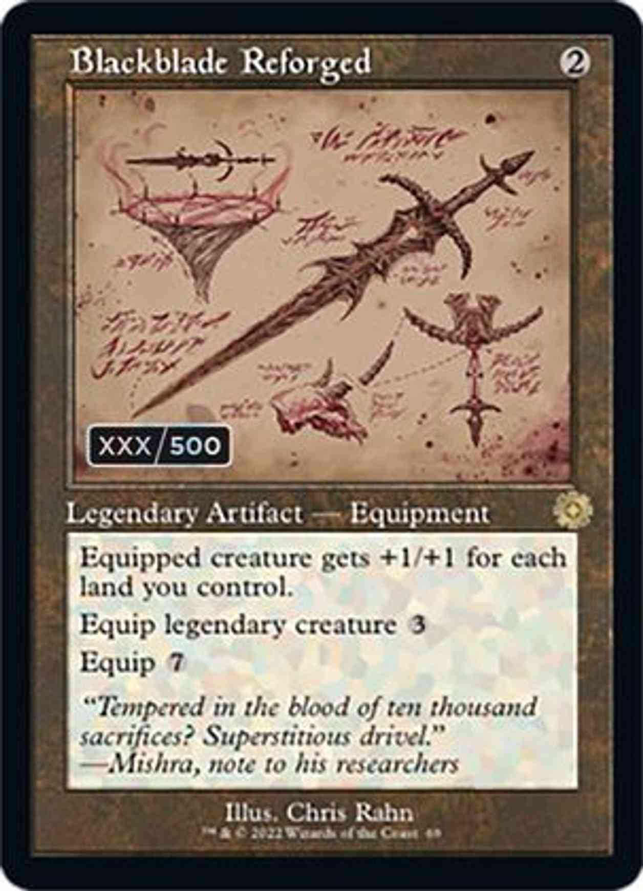 Blackblade Reforged (Schematic) (Serial Numbered) magic card front