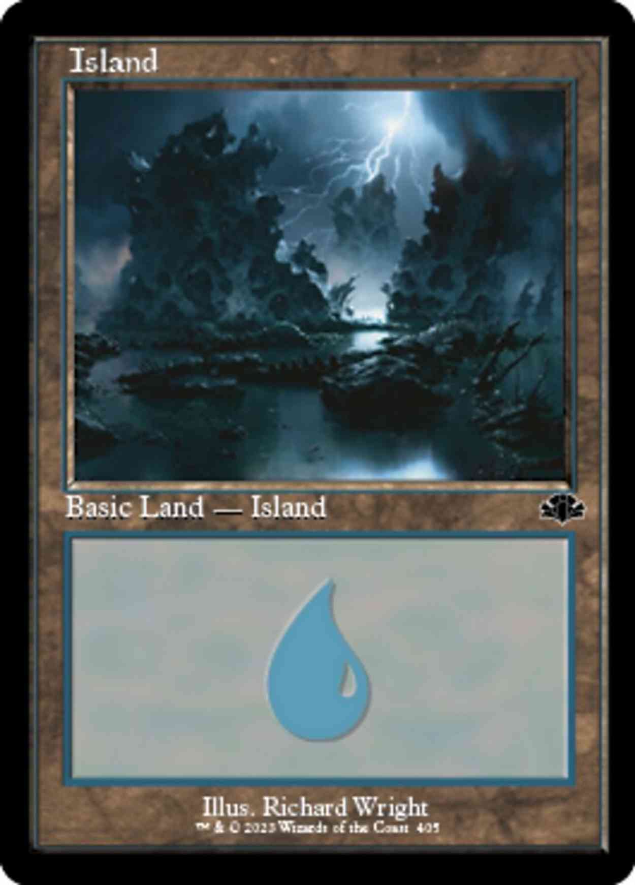Island (405) (Retro Frame) magic card front