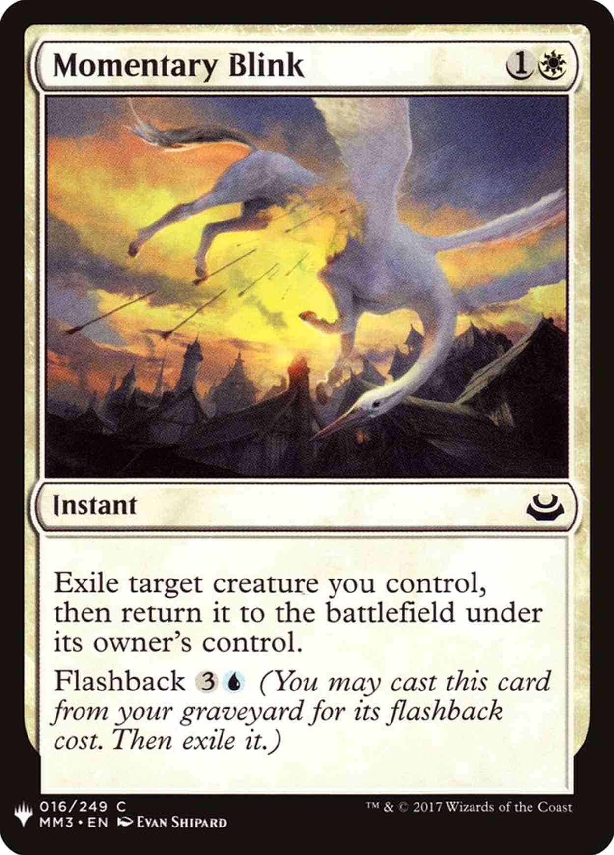 Momentary Blink magic card front