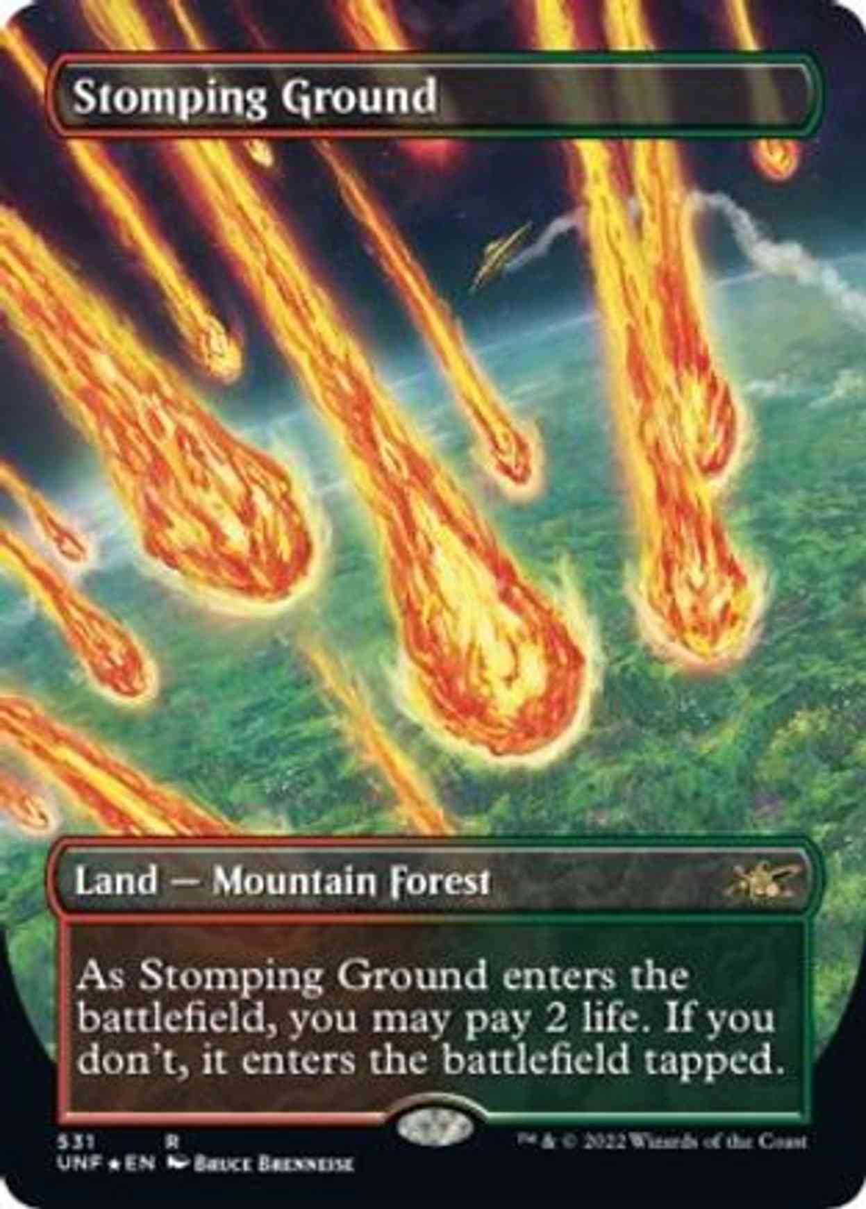Stomping Ground (Borderless) (Galaxy Foil) magic card front