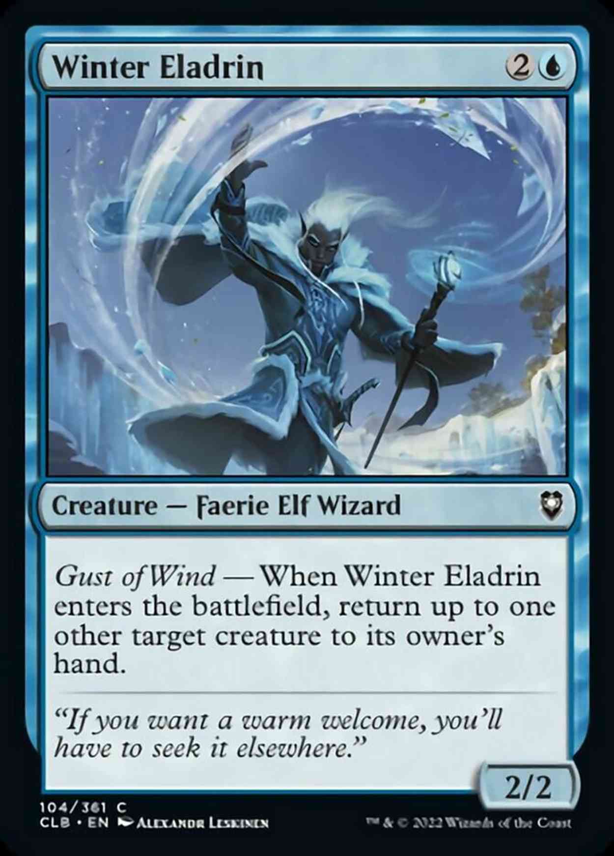 Winter Eladrin magic card front