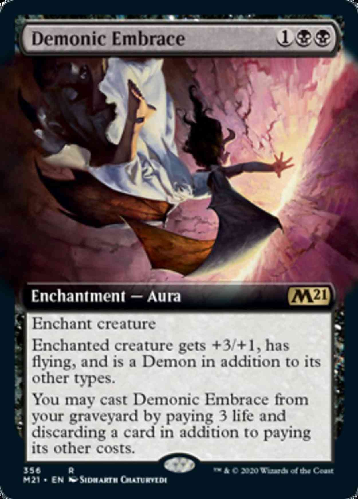 Demonic Embrace (Extended Art) magic card front