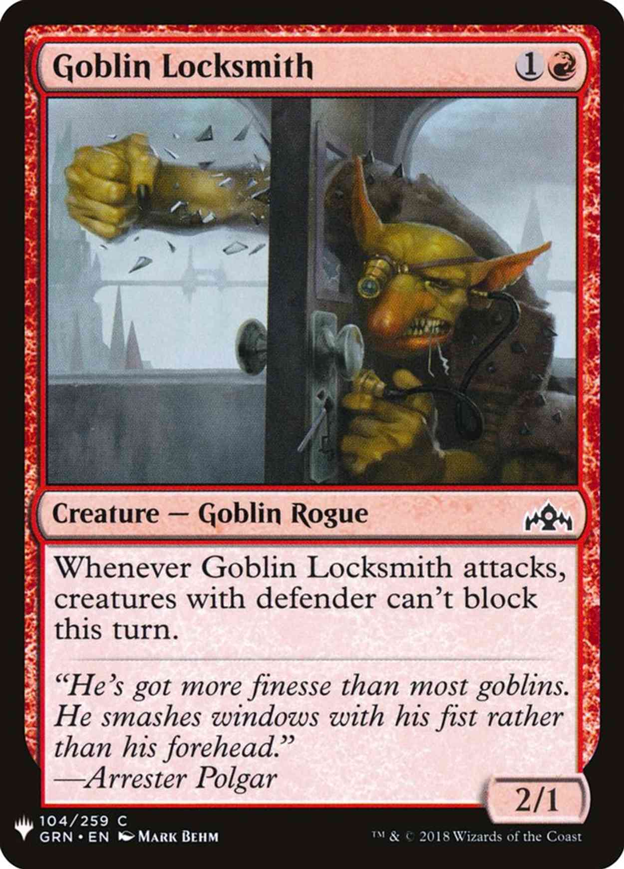Goblin Locksmith magic card front